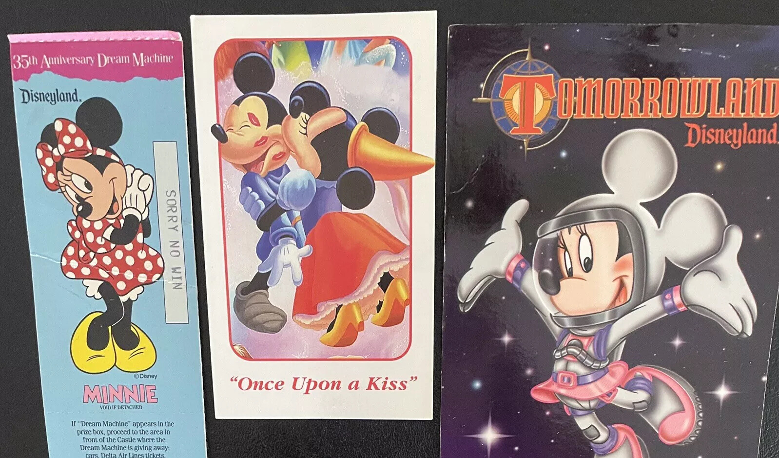REDUCED 3 NEW DISNEYLAND MINNIE ITEMS-35th DREAM CARD-TOMORROWLAND-MAGIC KISS REDUCED 3 NEW DISNEYLAND MINNIE ITEMS-35th DREAM CARD-TOMORROWLAND-MAGIC KISS