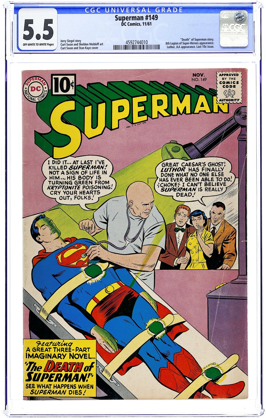 Superman #149 CGC 5.5 1961 4592744010