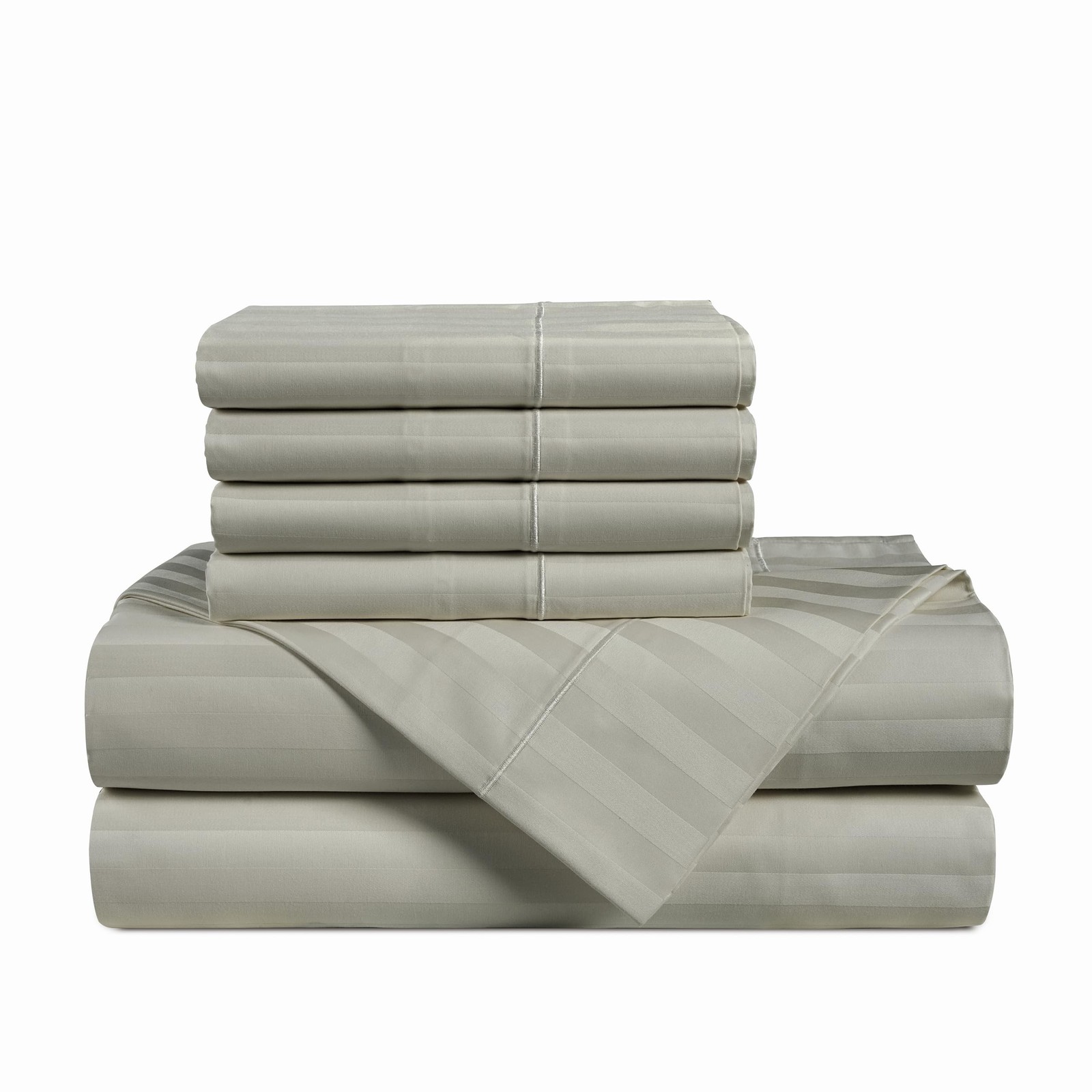 Casa Platino 100% Egyptian Cotton Sheets King Size Set - 6 Pieces - Damask St... Casa Platino 100% Egyptian Cotton Sheets King Size Set - 6 Pieces - Damask St...