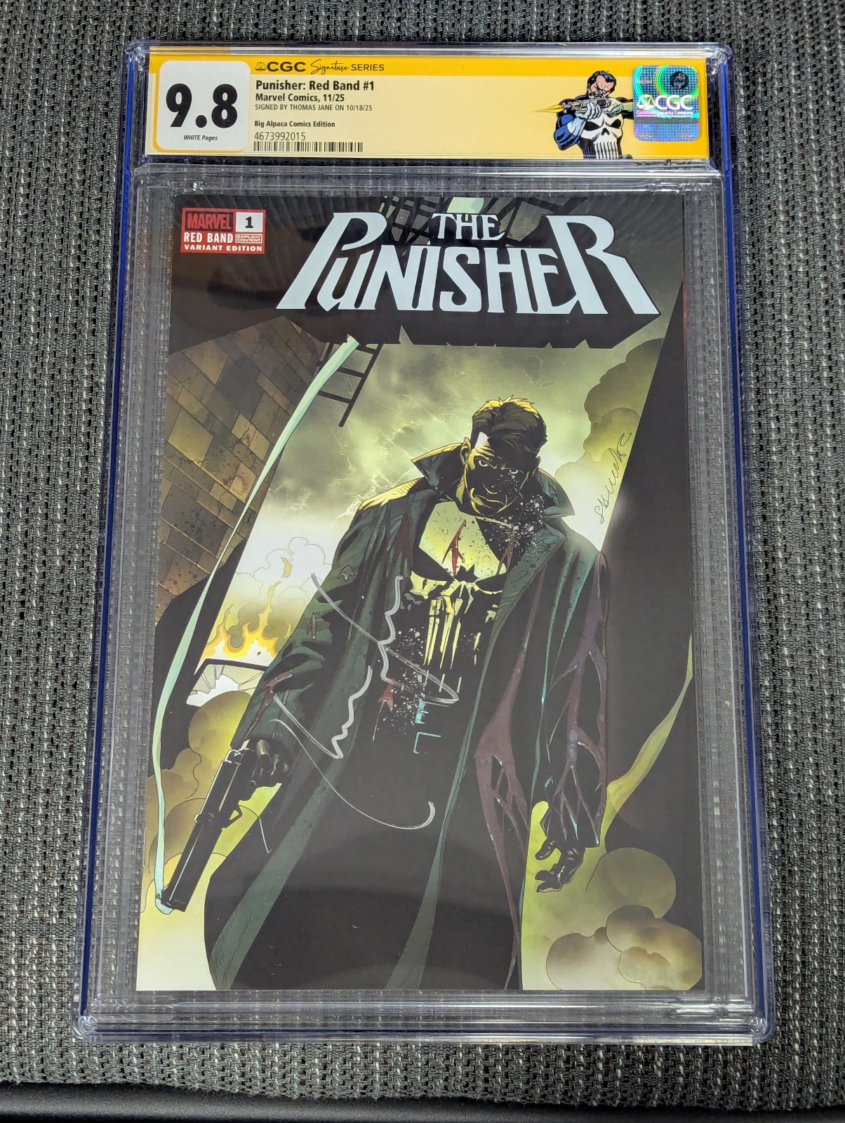 Punisher: Red Band #1 Big Texas Exclusive CGC SS 9.8 Signed by Thomas Jane