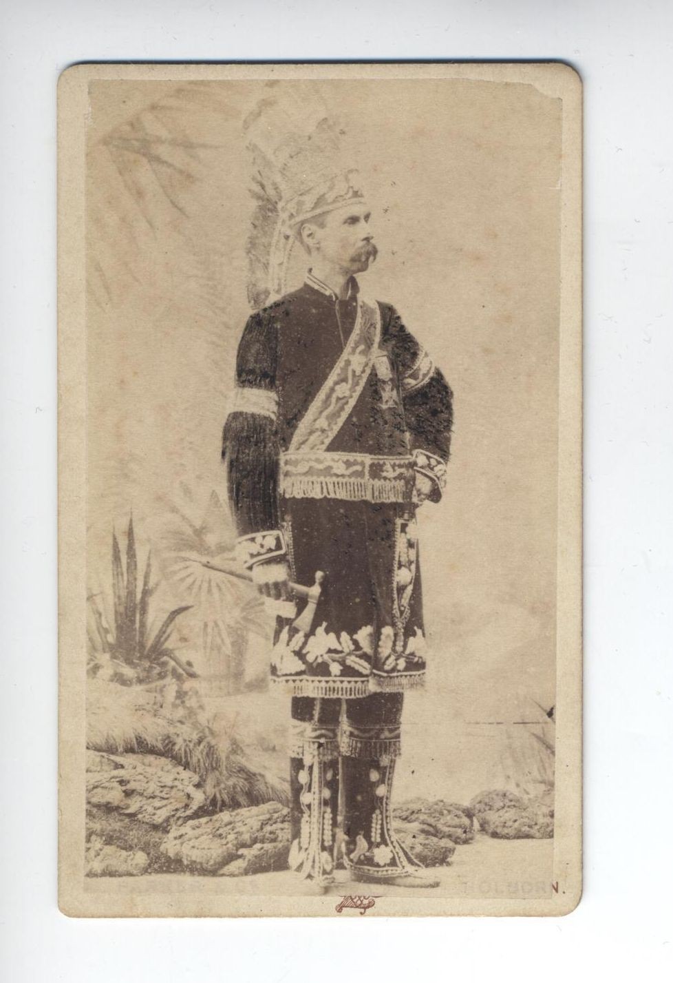 Extremely Rare 1888 CDV Photo: Mohawk Six Nations Chief George H. M. Johnston