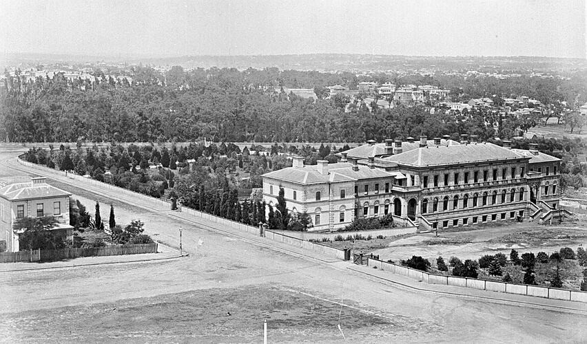 View of the Government Printing Offices Melbourne Vic ca 1885 OLD PHOTO