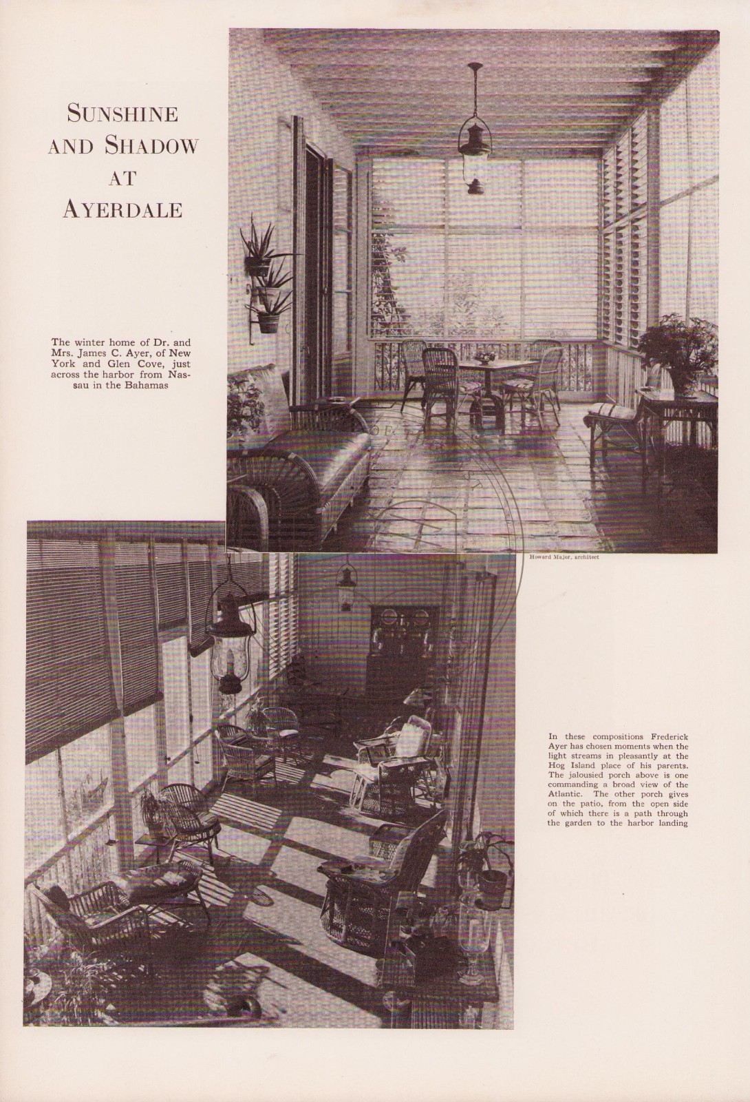 Ayerdale Merrymeeting Hog Island Nassau Bahamas Estates 4pg Article Photos 1934