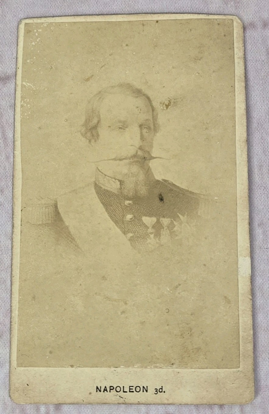 1860s CDV Napoleon III 3d -  2 3/8 x 4 Photo Emperor of France from 1852 to 1870