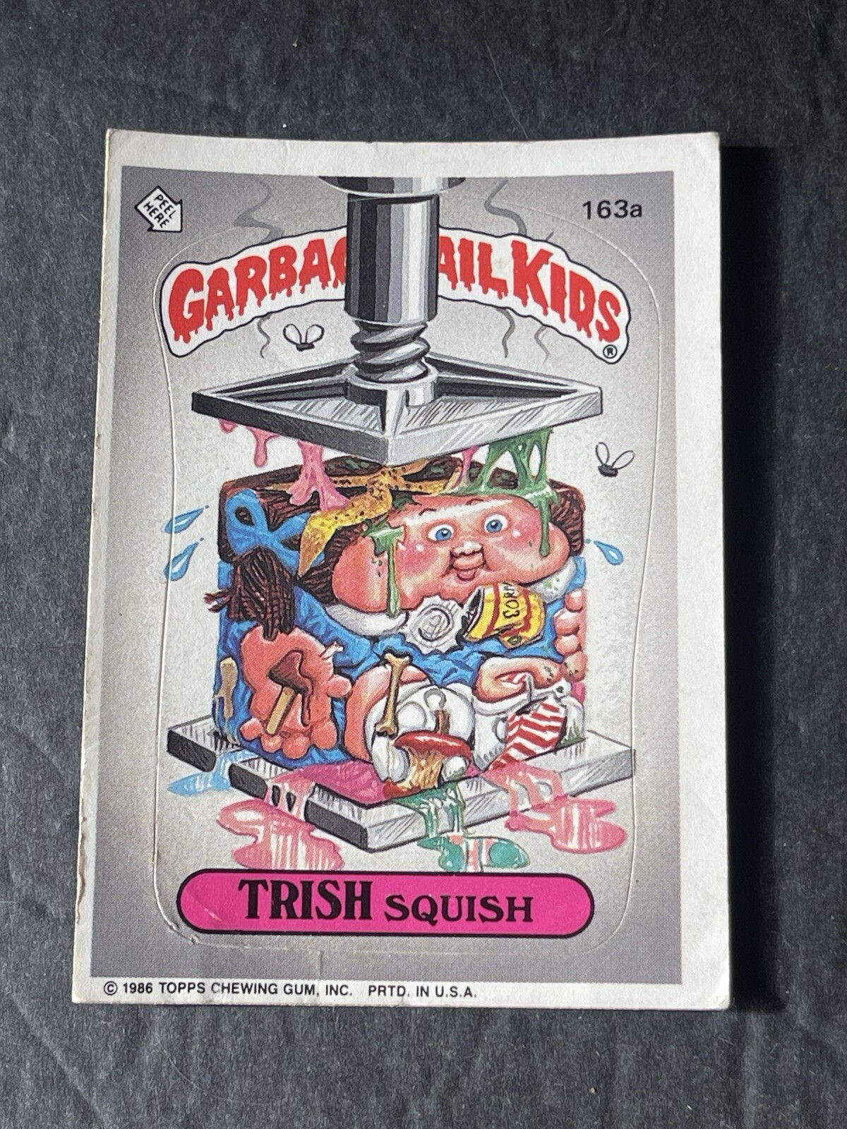 1986 Topps Garbage Pail Kid GPK Trish Squish 1L 1986 Topps Garbage Pail Kid GPK Trish Squish 1L