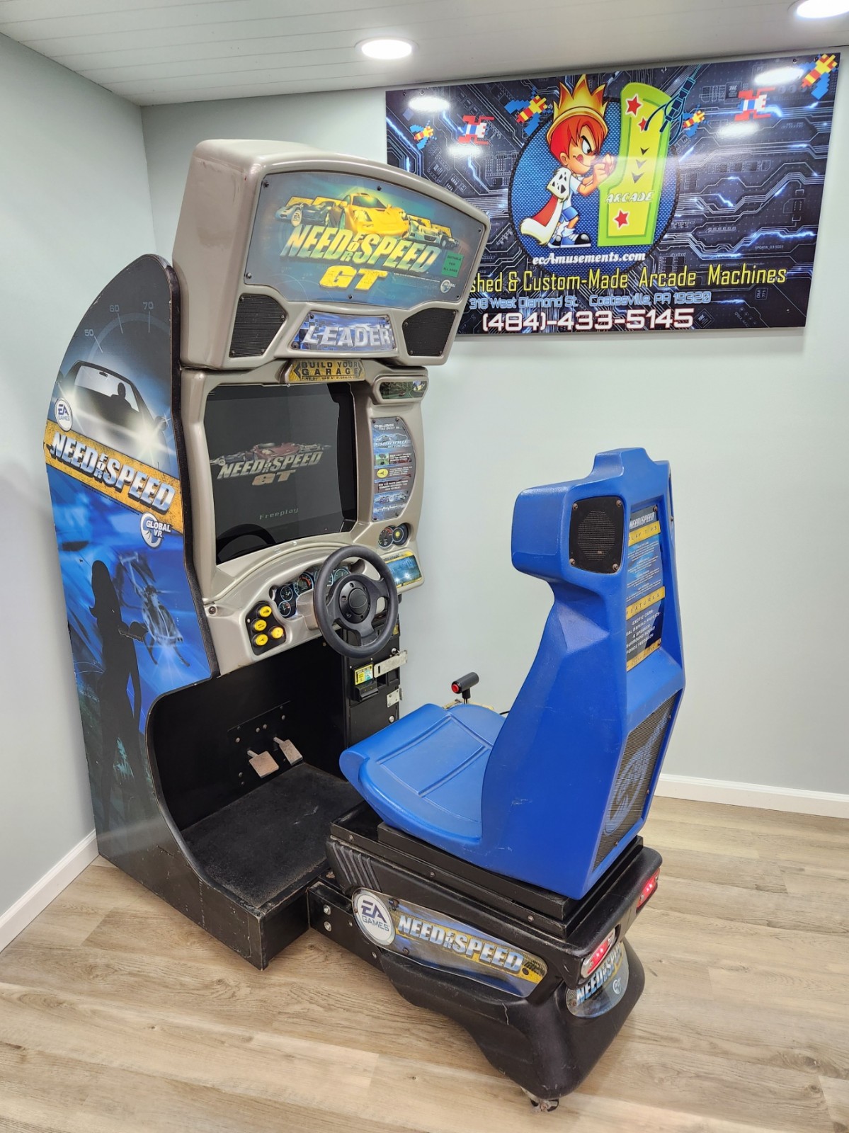 Global VR NEED FOR SPEED GT Arcade Sit Down Driving Racing Video Game 24\