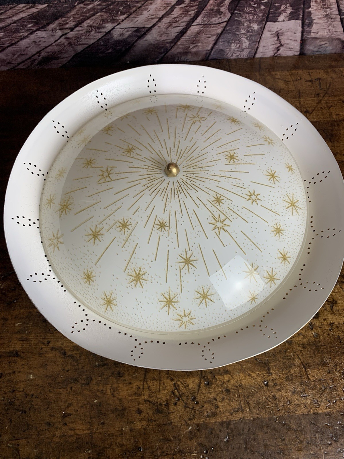 Vintage MCM Mid Century Retro Atomic Starburst Ceiling Light Fixture EUC Vintage MCM Mid Century Retro Atomic Starburst Ceiling Light Fixture EUC