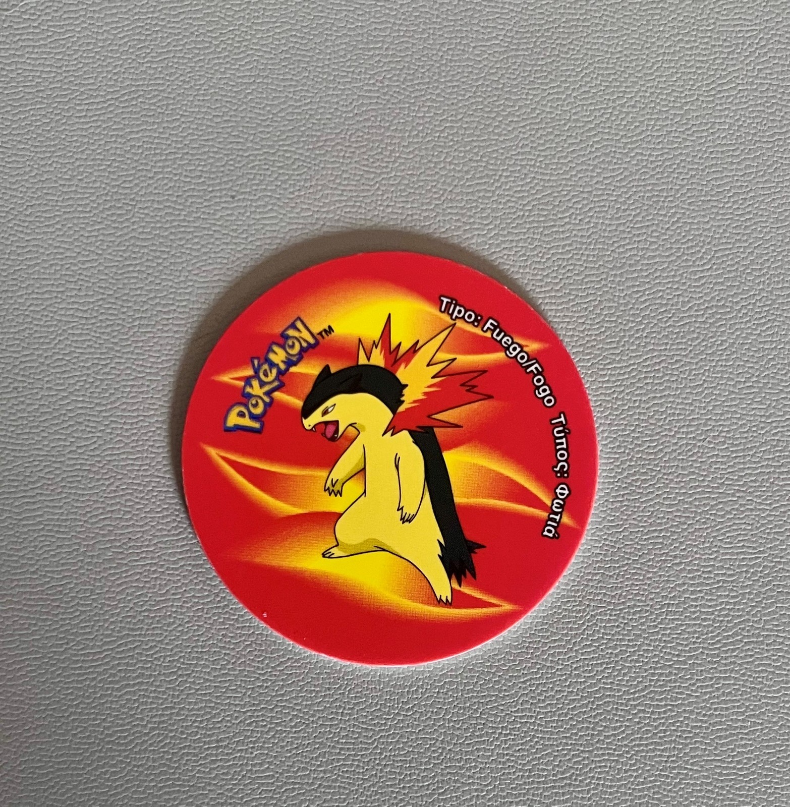 Vintage 2001 Pokémon Tazo 3 - Typhlosion No. 190 Vintage 2001 Pokémon Tazo 3 - Typhlosion No. 190