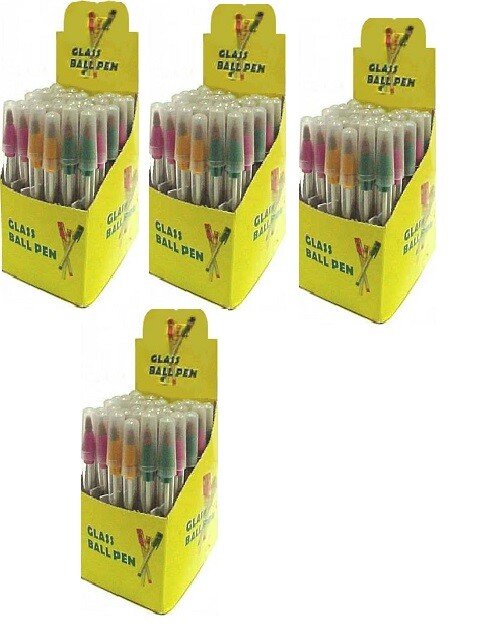 4 Box Sketch Black Ballpen Clear round Glass Tube 36Pcs Each Box Total 144 Pcs. 4 Box Sketch Black Ballpen Clear round Glass Tube 36Pcs Each Box Total 144 Pcs.