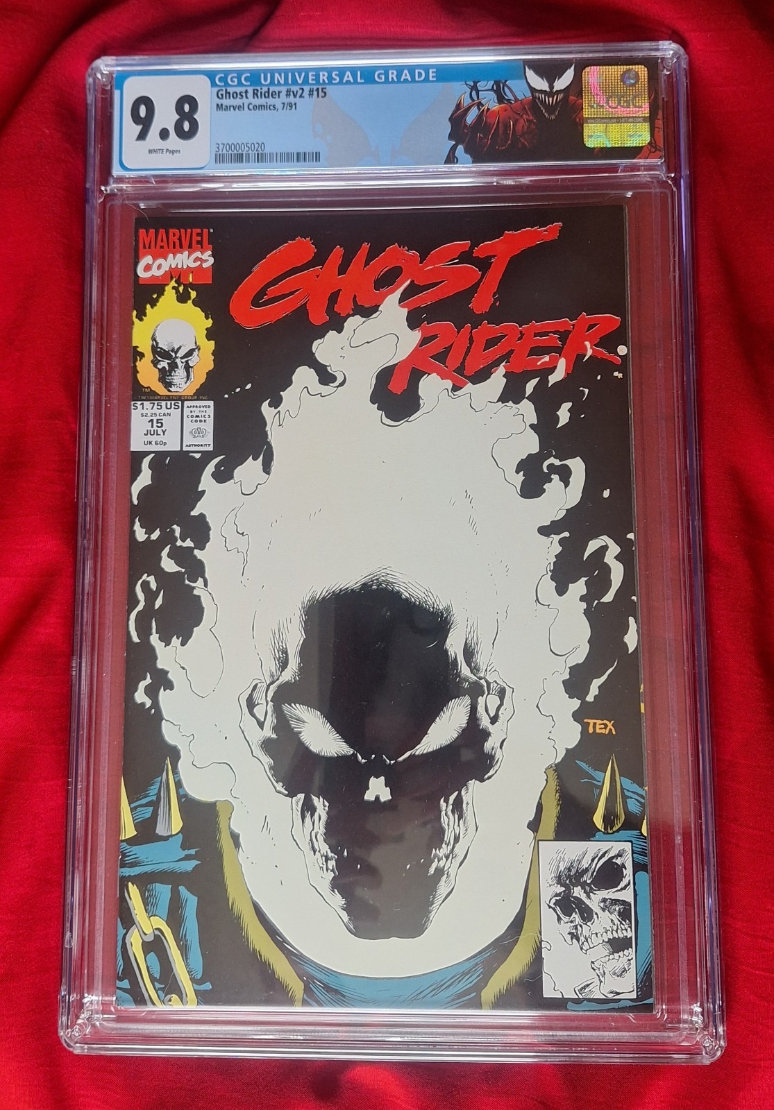 Ghost Rider Vol 2 #15 CGC 9.8  1st Glow-in-the-dark cover CARNAGE LABEL 1 of 1