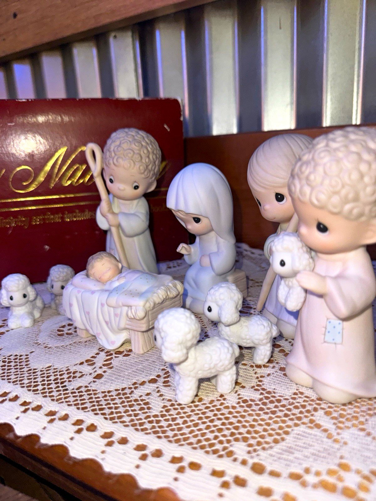 Vintage 1986 Precious Moments Enesco Nativity 9 Pc Set #104000 Original Box Vintage 1986 Precious Moments Enesco Nativity 9 Pc Set #104000 Original Box