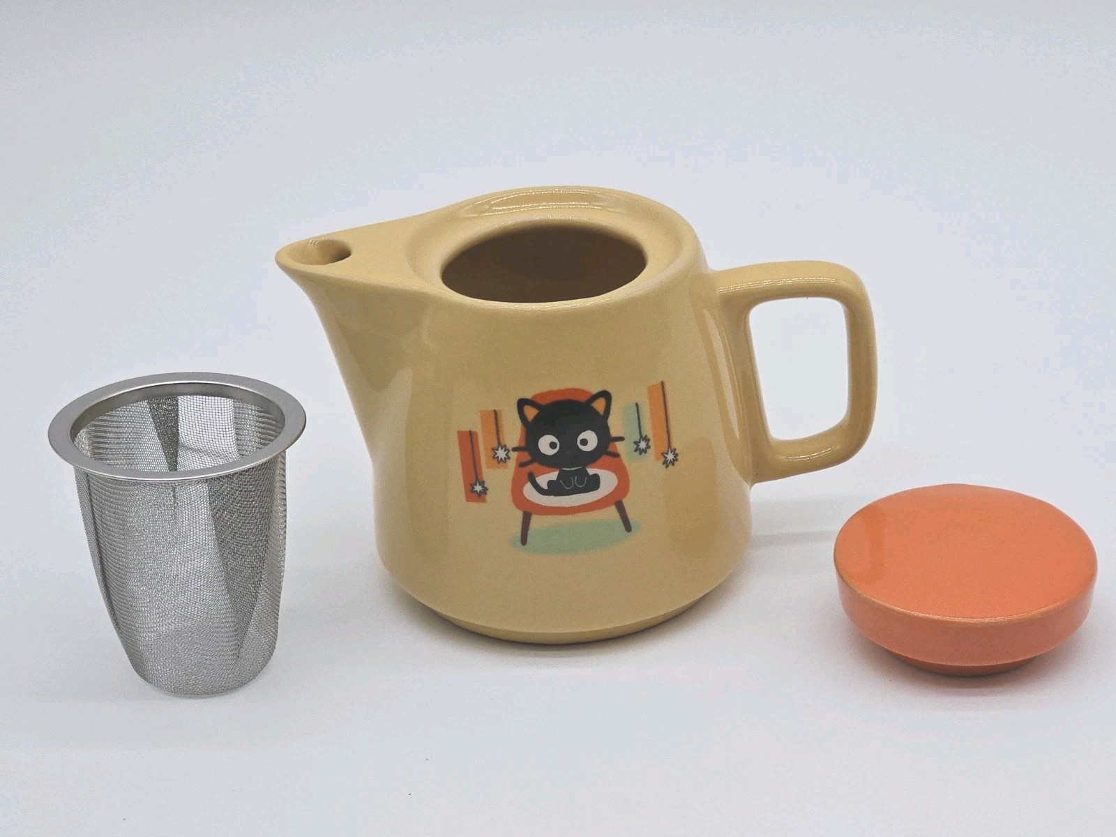 RARE San Rio Choco Cat Ceramic Mini Tea Pot• Hello Kitty 2004 Y2K MINT UNUSED