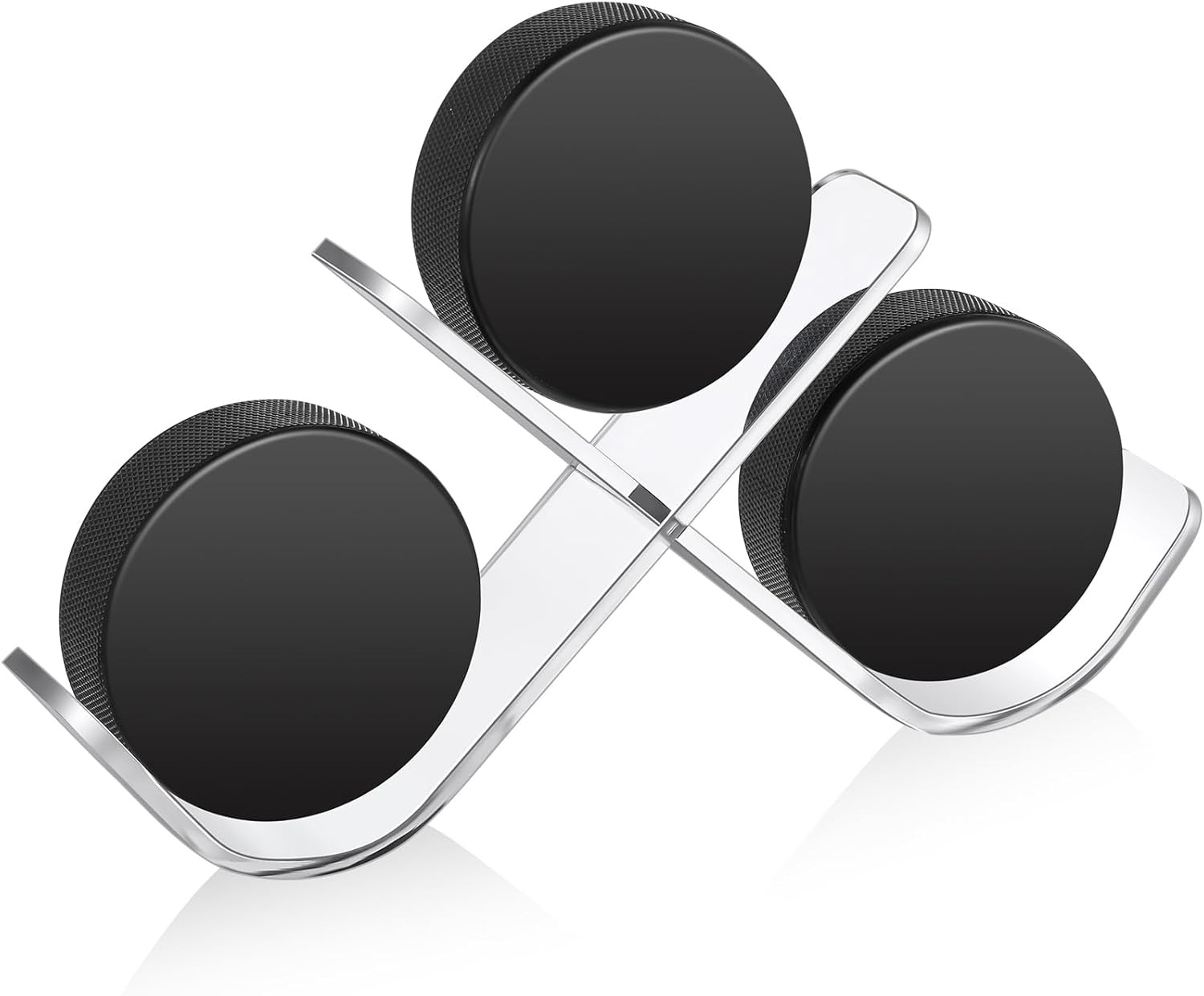 Hockey Puck Holder Pucks Display Holders Stand 3 Holder, White Hockey Puck Holder Pucks Display Holders Stand 3 Holder, White