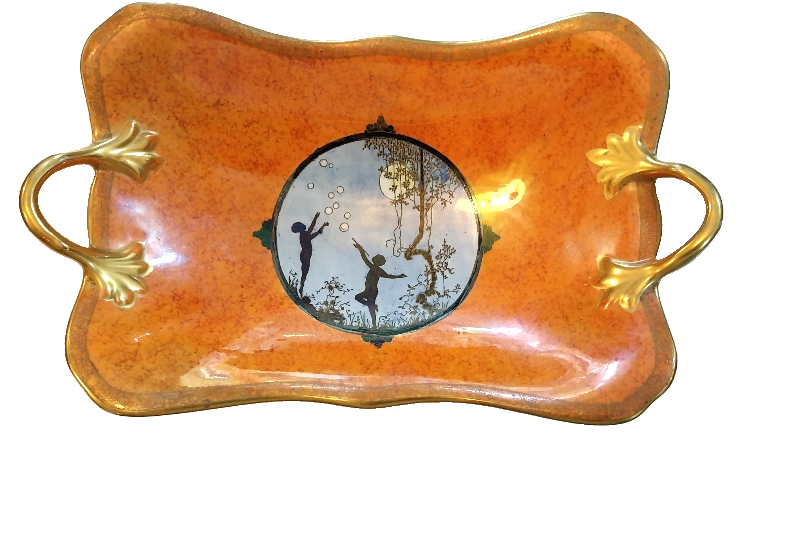 Antique carltonware 1925 Moonlight cameo comport   ( MP)