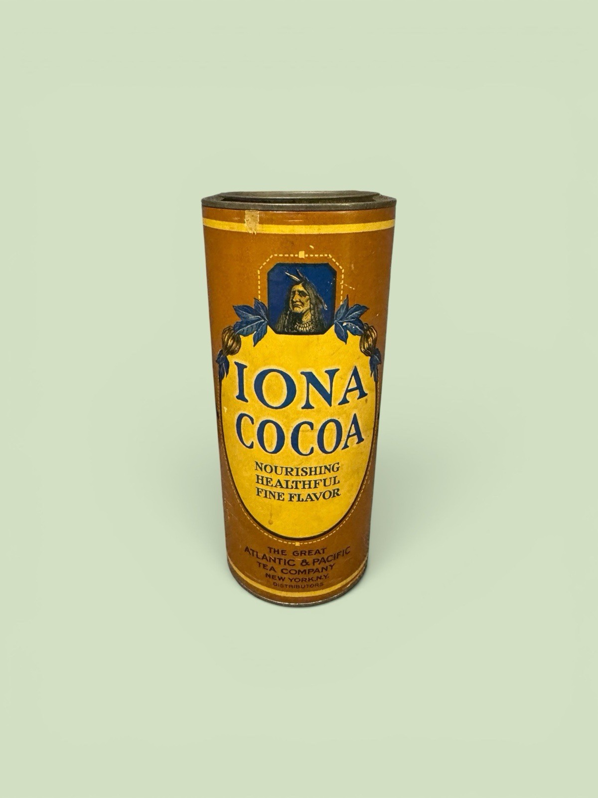Vintage Iona Cocoa Canister Atlantic and Pacific Tea Co A & P Vintage Iona Cocoa Canister Atlantic and Pacific Tea Co A & P