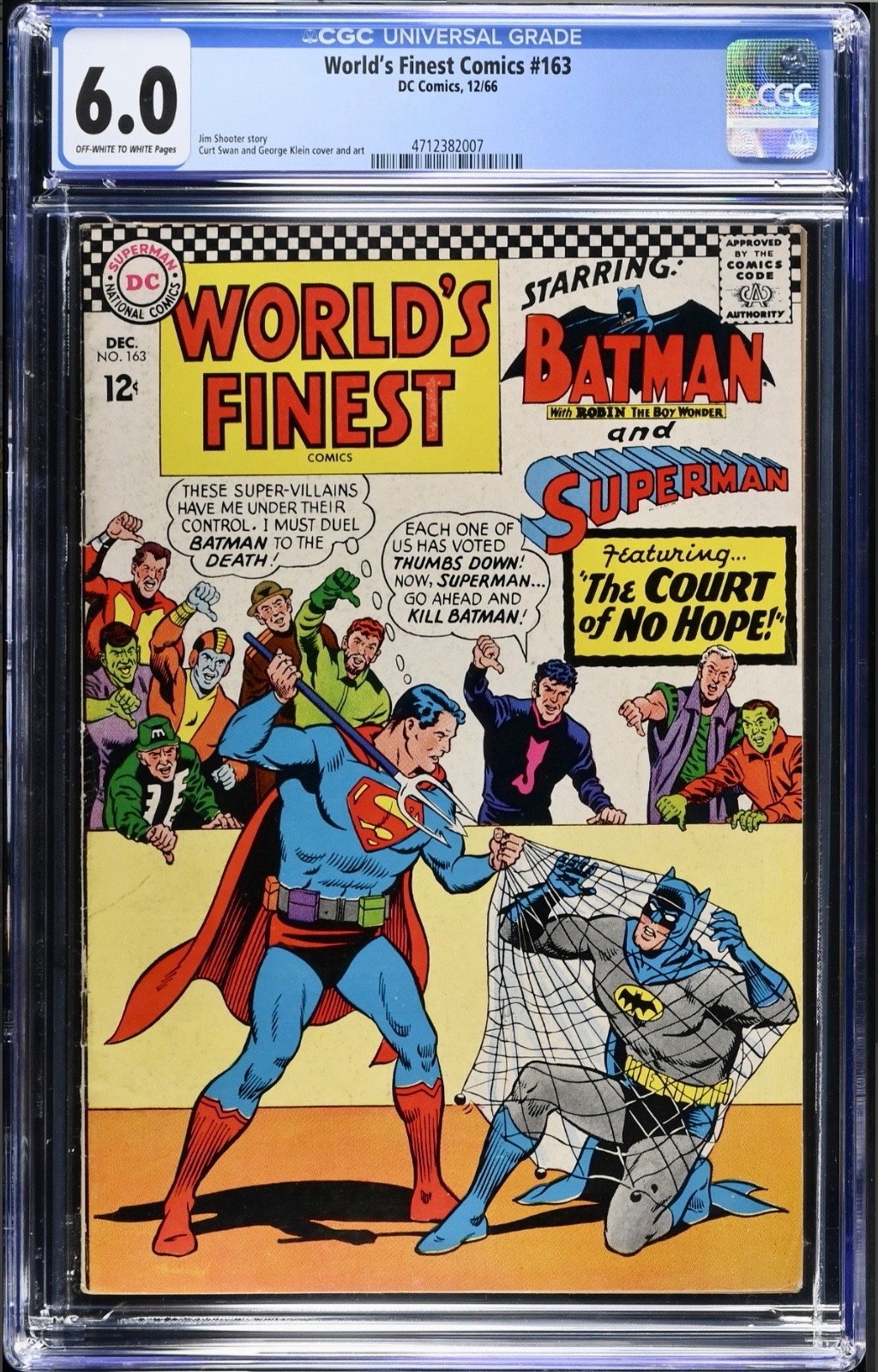 World's Finest Comics #163 1966 CGC Graded 6.0 Just Graded-New Holder World's Finest Comics #163 1966 CGC Graded 6.0 Just Graded-New Holder
