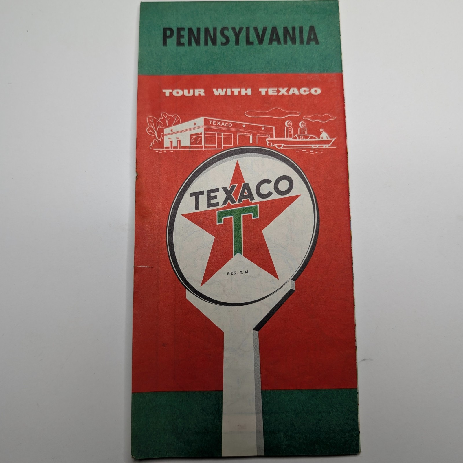 1956 PA Texaco Road Map Gas Station Philadelphia Pittsburgh Rand McNally 1956 PA Texaco Road Map Gas Station Philadelphia Pittsburgh Rand McNally