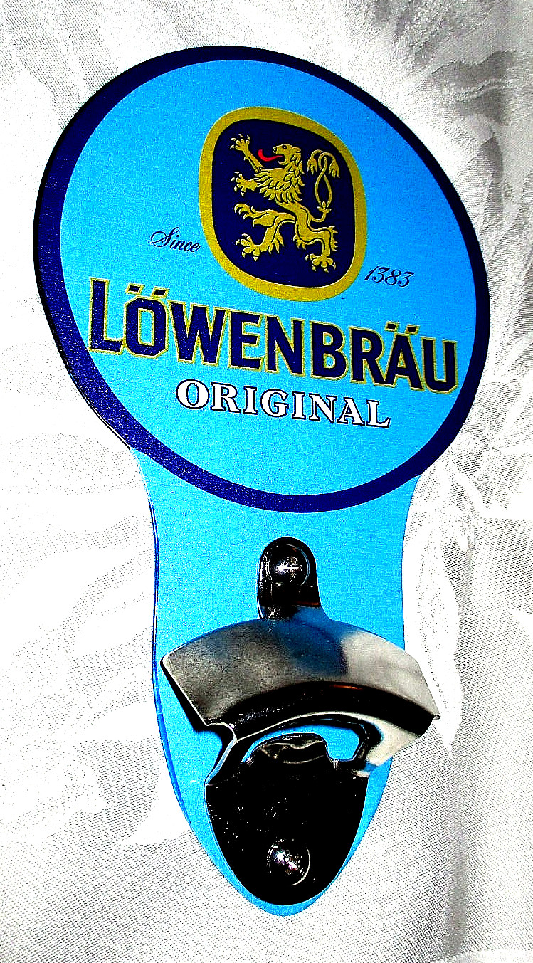 LOWENBRAU BREWERY  Wall-Mounted Bottle Opener Sign #04a - New