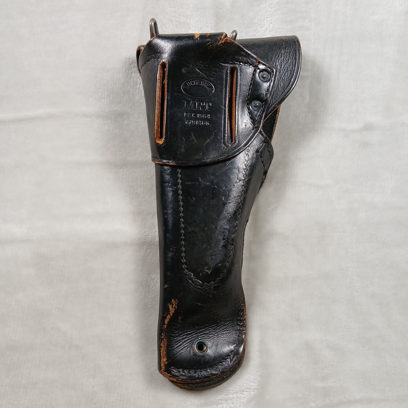 Vintage US Military Holster Bucheimer MRT DEC 1964 Black Leather Vintage US Military Holster Bucheimer MRT DEC 1964 Black Leather