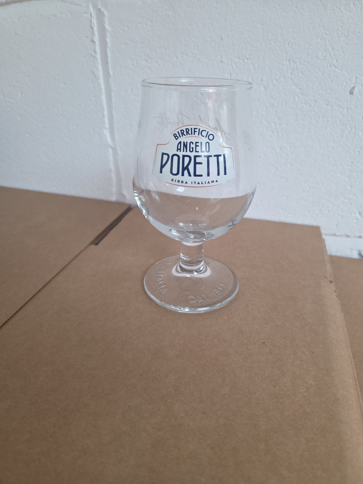 4 X Rare Birrificio Angelo Poretti Half Pint Glasses Brand New Pub ManCave 