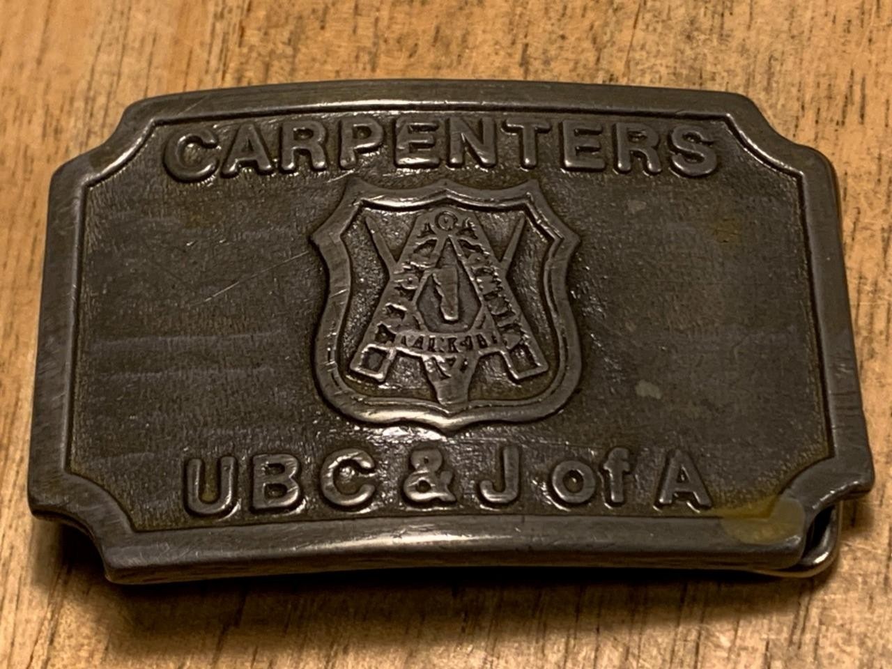 Vintage Hit Line United Brotherhood of Carpenters and Joiners of America Buckle