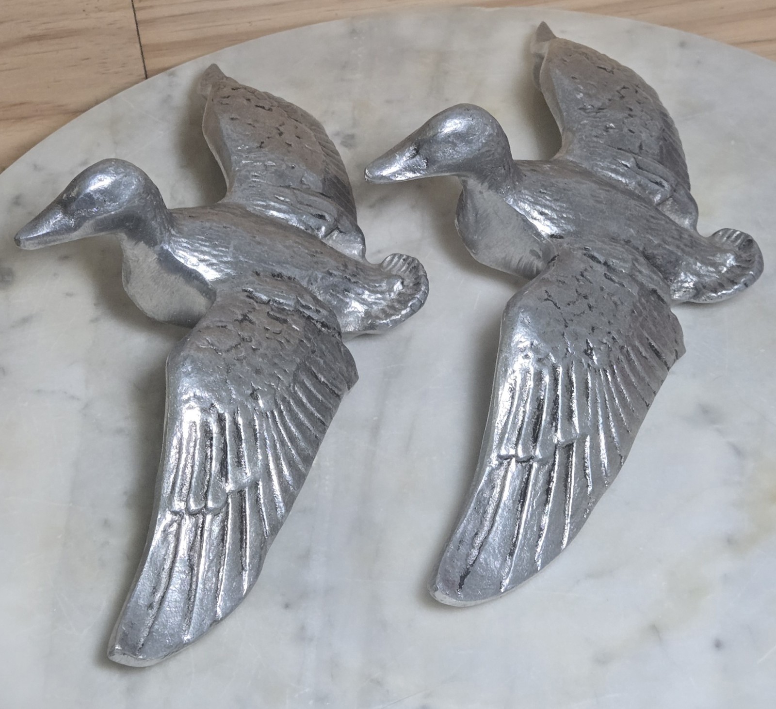 Vintage Bruce Fox Design Wilton Armetale Pewter Mallard Duck Handles Pair Vintage Bruce Fox Design Wilton Armetale Pewter Mallard Duck Handles Pair