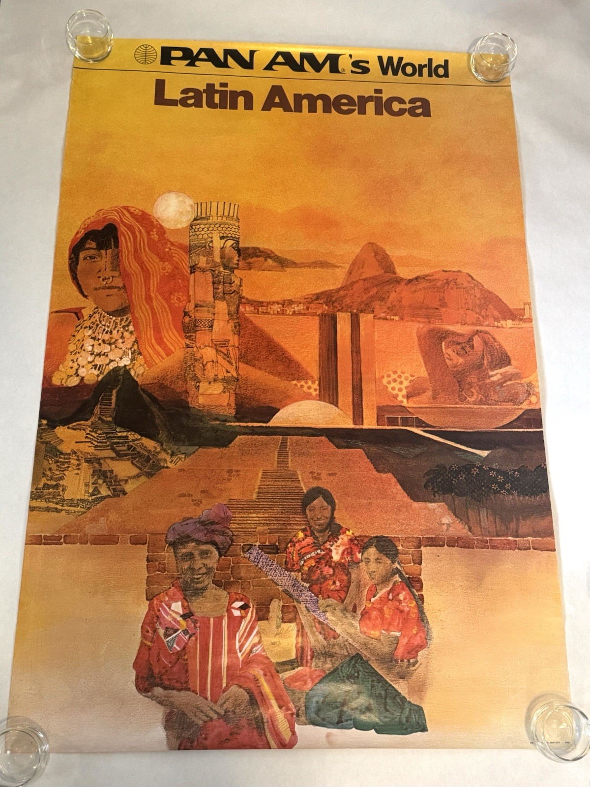 Pan Am’s World Latin America 42 x 28” Vintage Airline Poster Pan Am - DR15-10/73 Pan Am’s World Latin America 42 x 28” Vintage Airline Poster Pan Am - DR15-10/73