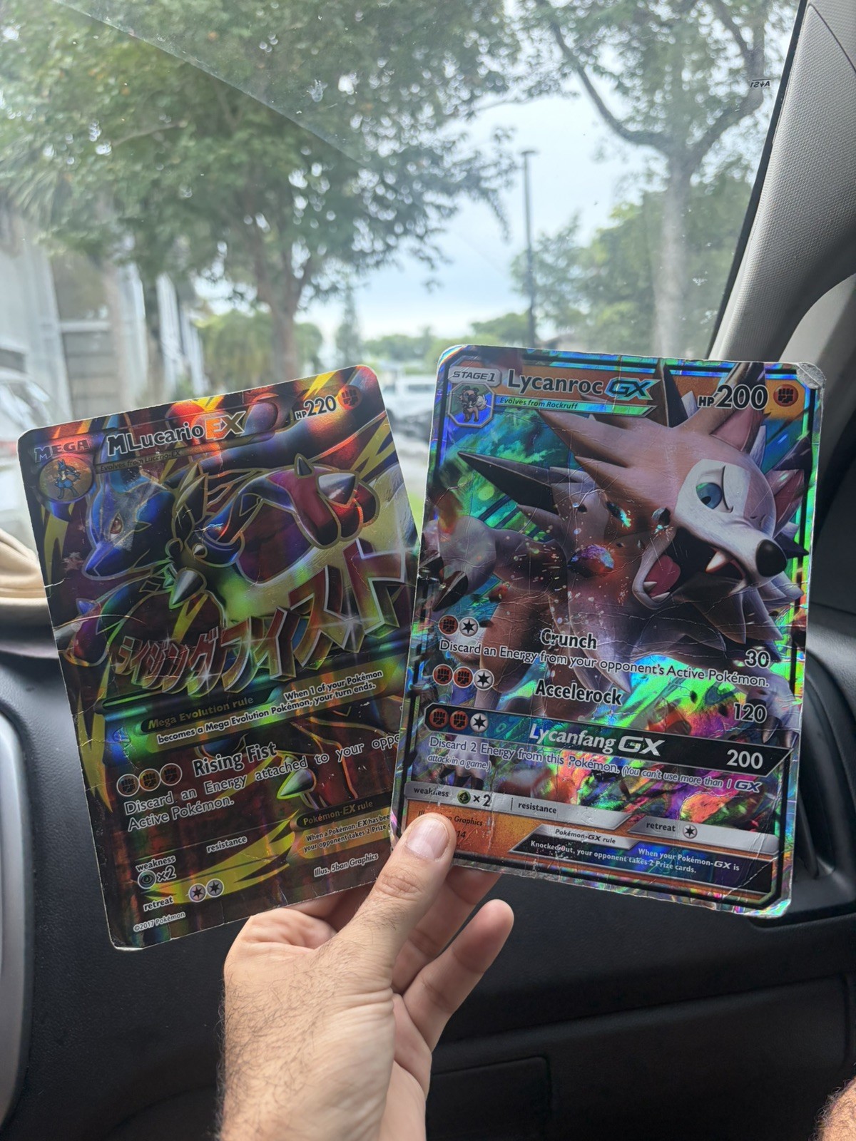 Pokémon TCG  Jumbo Card Lot M Lucario EX 55a/111 & Lycanroc GX SM14 Oversized