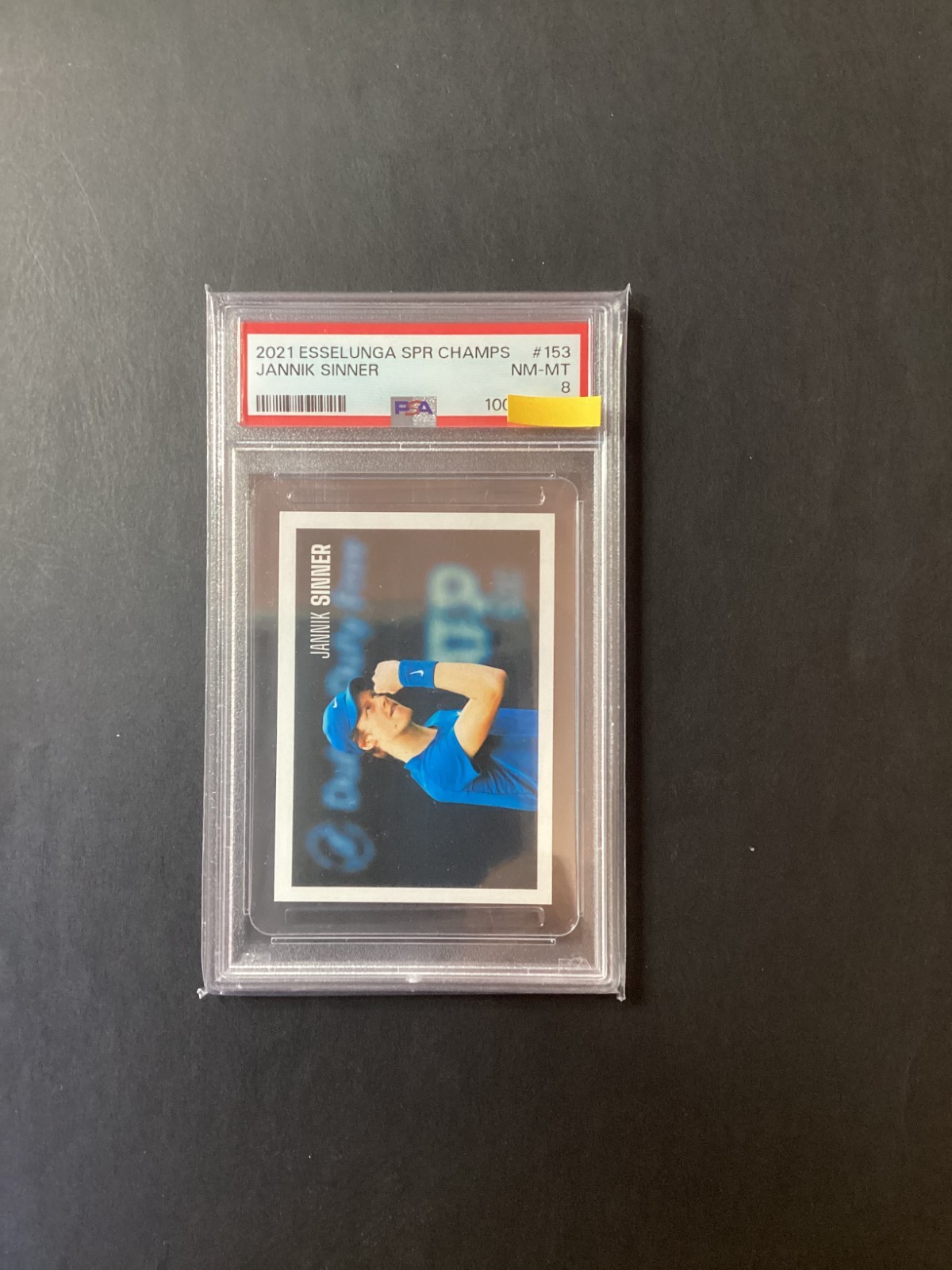 STICKER JANNIK SINNER ROOKIE RC 153 ESSELUNGA 2021 SUPER CHAMPS PSA 8 NM-MT STICKER JANNIK SINNER ROOKIE RC 153 ESSELUNGA 2021 SUPER CHAMPS PSA 8 NM-MT