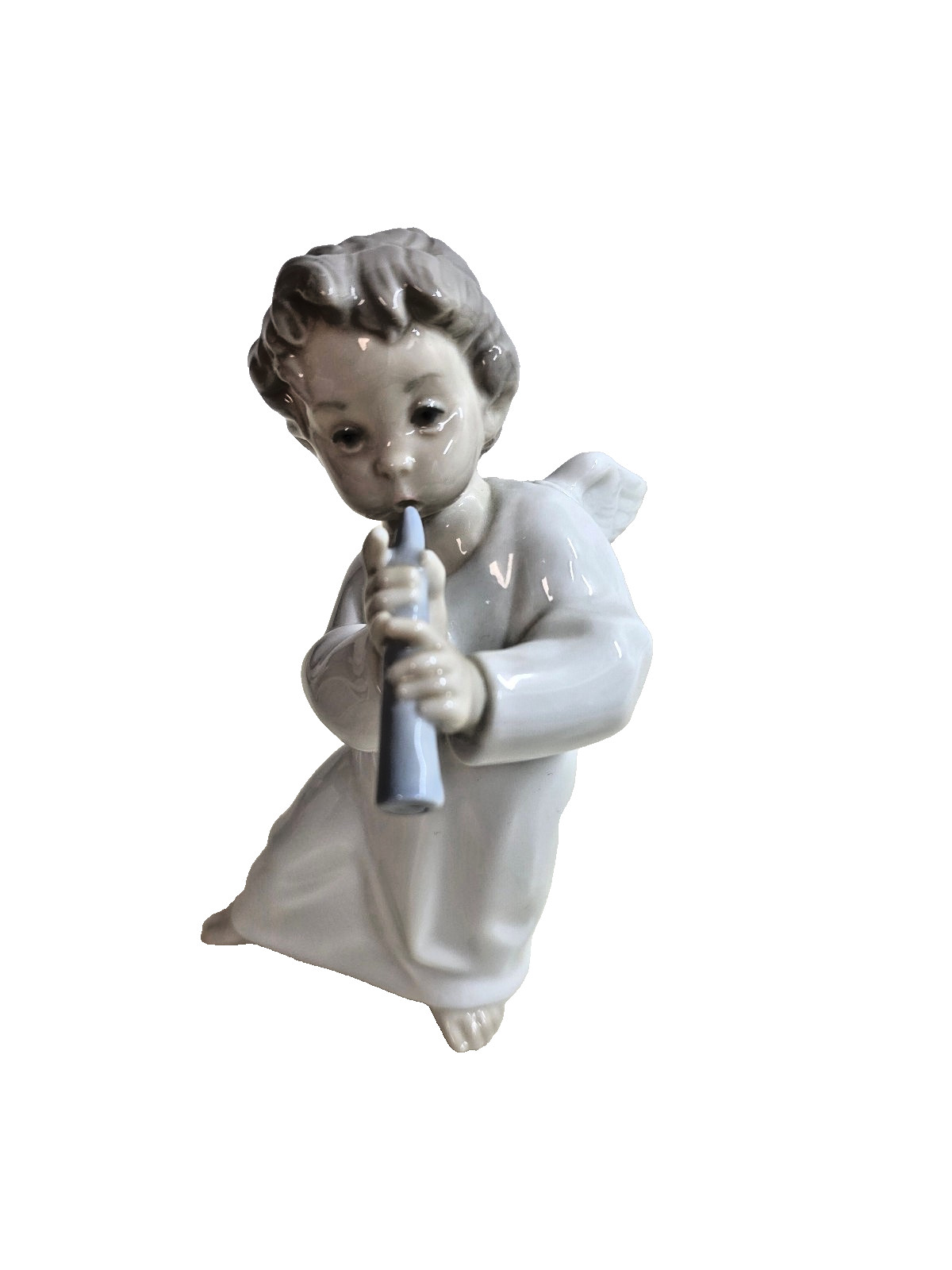 Lladro Porcelain Angel/Cherub Playing Flute #4540 1969 In Box Never Displayed Lladro Porcelain Angel/Cherub Playing Flute #4540 1969 In Box Never Displayed