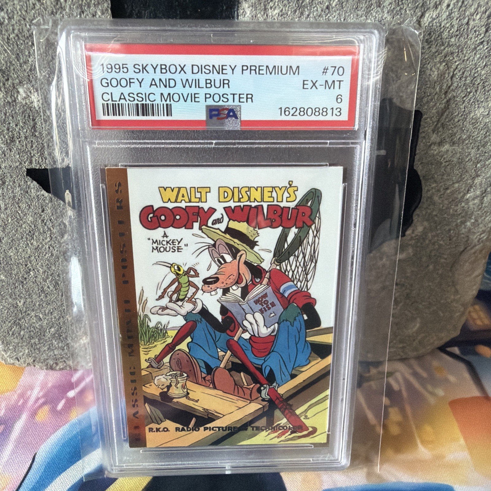 1995 SkyBox Disney Premium Goofy & Wilbur #70 Classic Movie Poster PSA 6