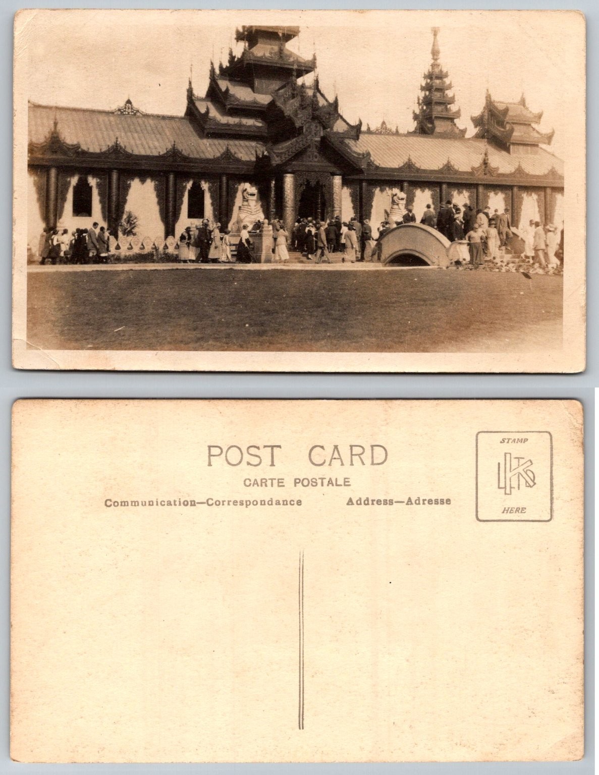 Vintage RPPC Mandalay Palace Burma Myanmar Royal Pavilion Pagoda Postcard Vintage RPPC Mandalay Palace Burma Myanmar Royal Pavilion Pagoda Postcard