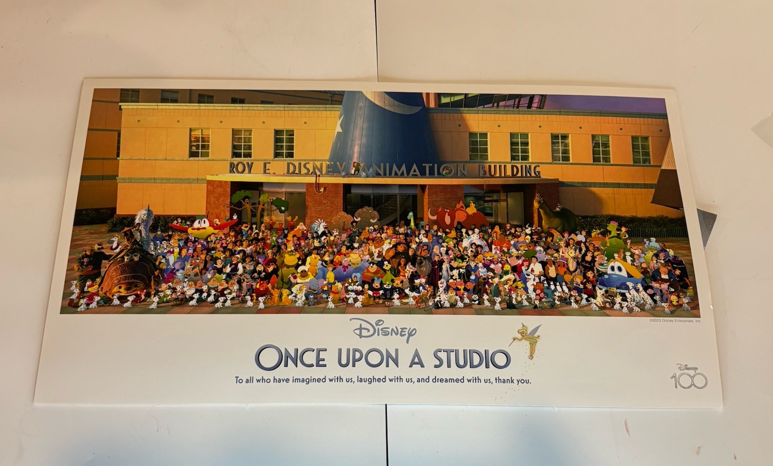 Rare DISNEY 100 Once Upon A Studio Lithograph Animation Photo Characters Exclusi