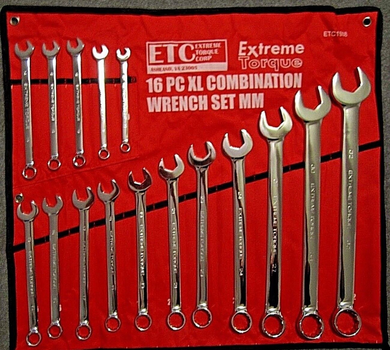 Extra Long Metric Combination Wrench Set 10 - 32mm XL Extreme Torque ETC Spanner