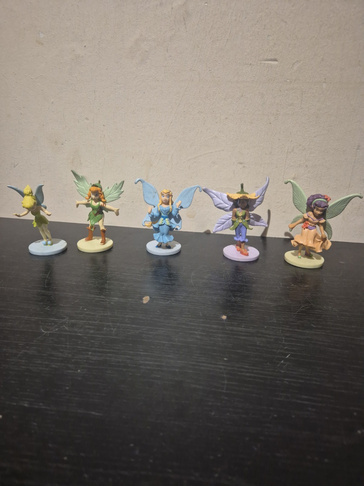 Disney Pixie Hollow Fairies Figures Cake Toppers Set of 5 See Details (U9)