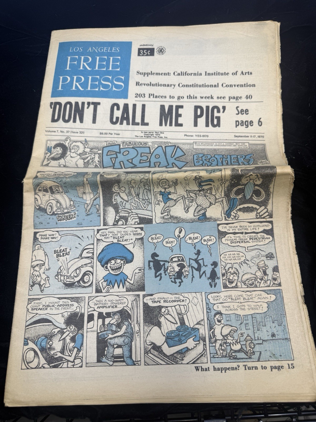 Los Angeles Free Press Sept 11 1970 Black Panther Convention Freak Brothers LAFP