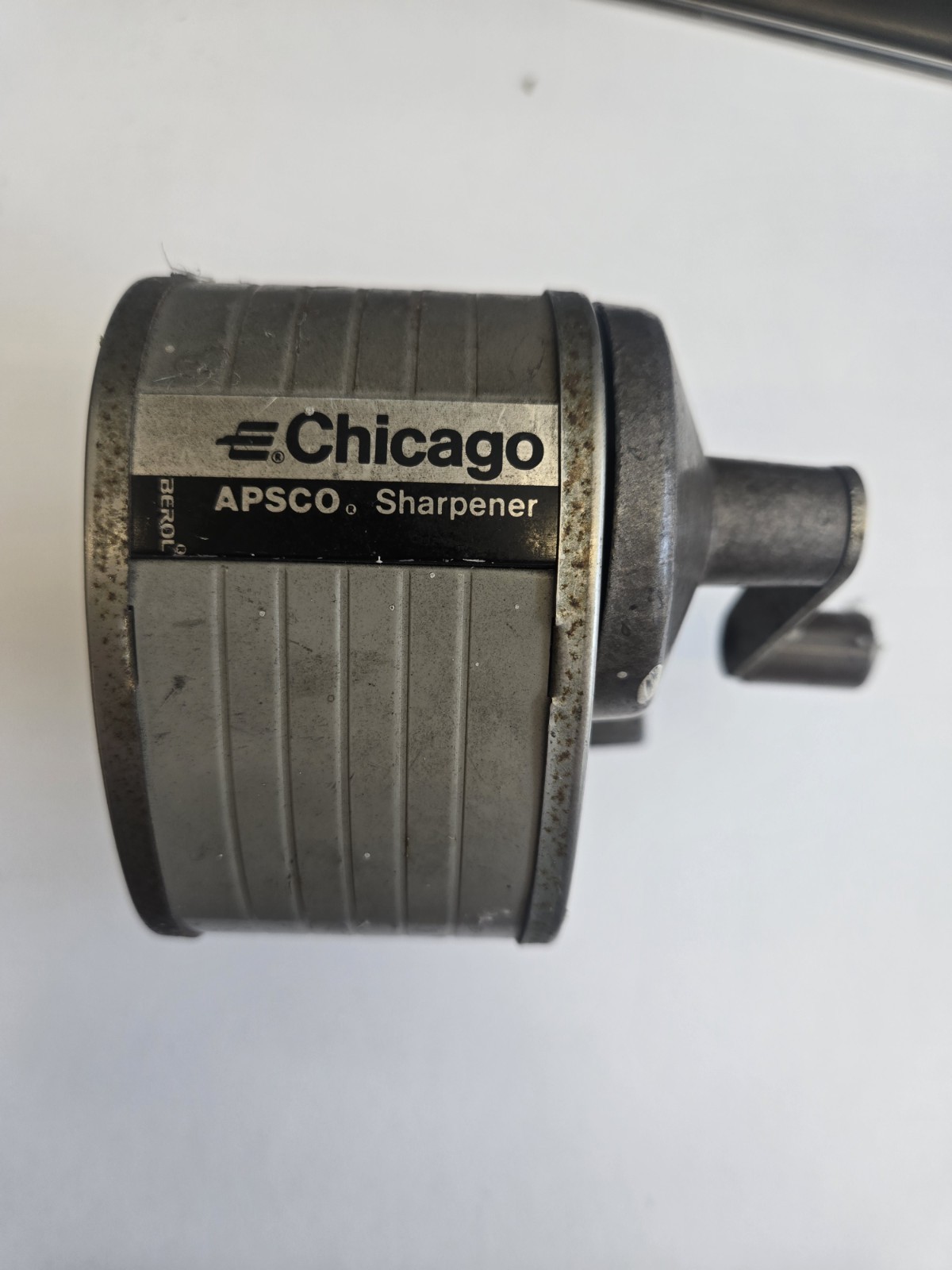 Vintage Brrol Chicago APSCO Wall or Desk Mount Classroom Pencil Sharpener Vintage Brrol Chicago APSCO Wall or Desk Mount Classroom Pencil Sharpener