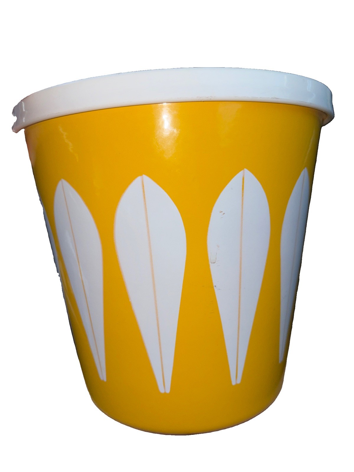 VTG Yellow Mid Century Modern Cathrine Holm  Lotus Enamelware Ice Bucket