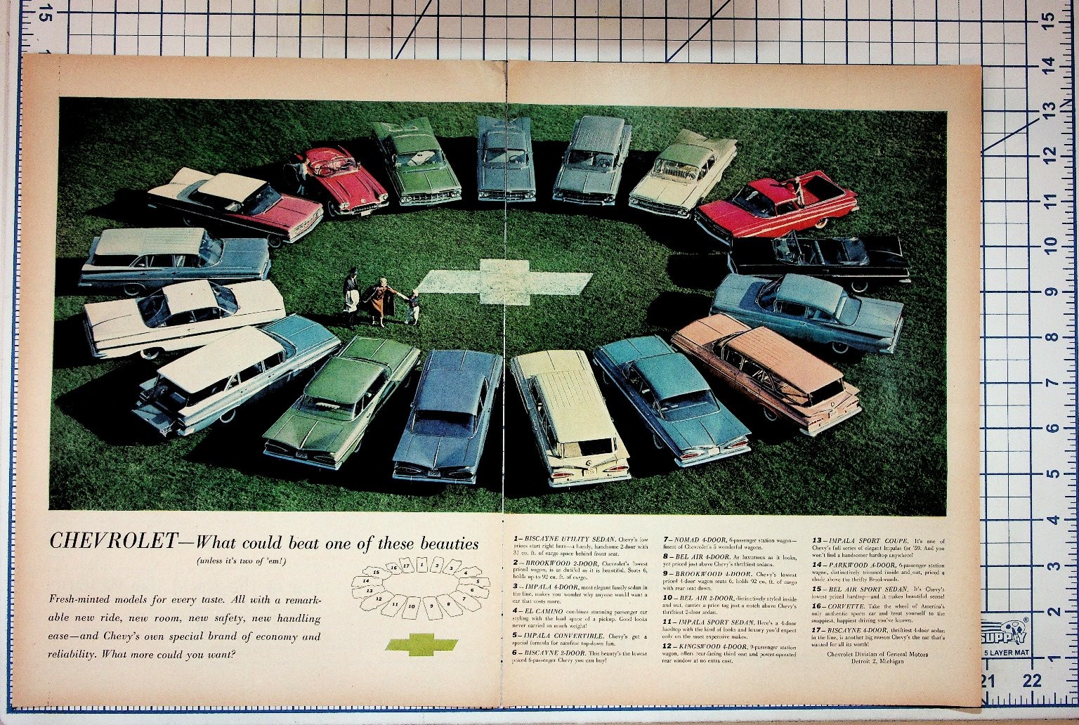 1959 Chevrolet Cars Original Print Ad El Camino Impala Corvette 1959 Chevrolet Cars Original Print Ad El Camino Impala Corvette