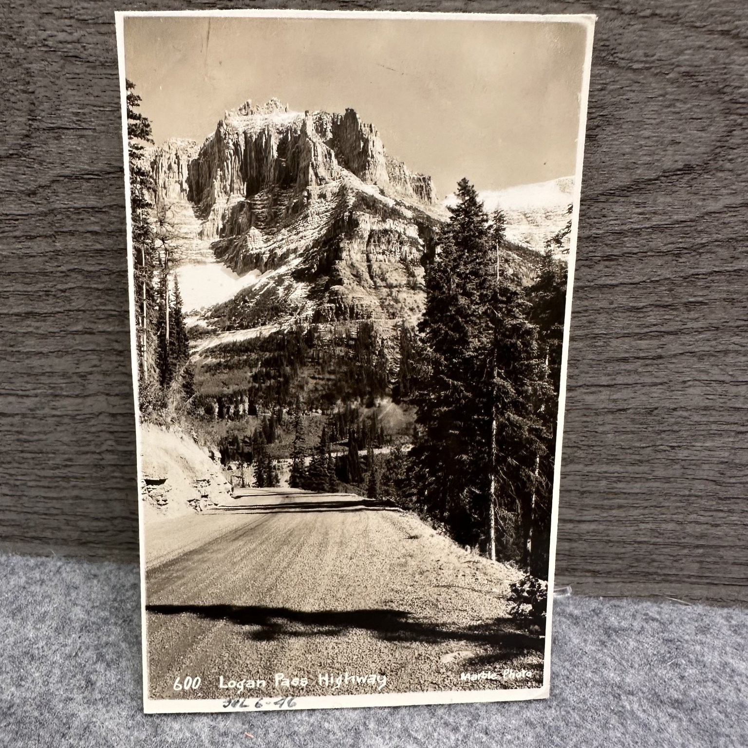 Vtg 1946 RPPC Logan Pass Highway Glacier National Park Montana Mountains Vtg 1946 RPPC Logan Pass Highway Glacier National Park Montana Mountains