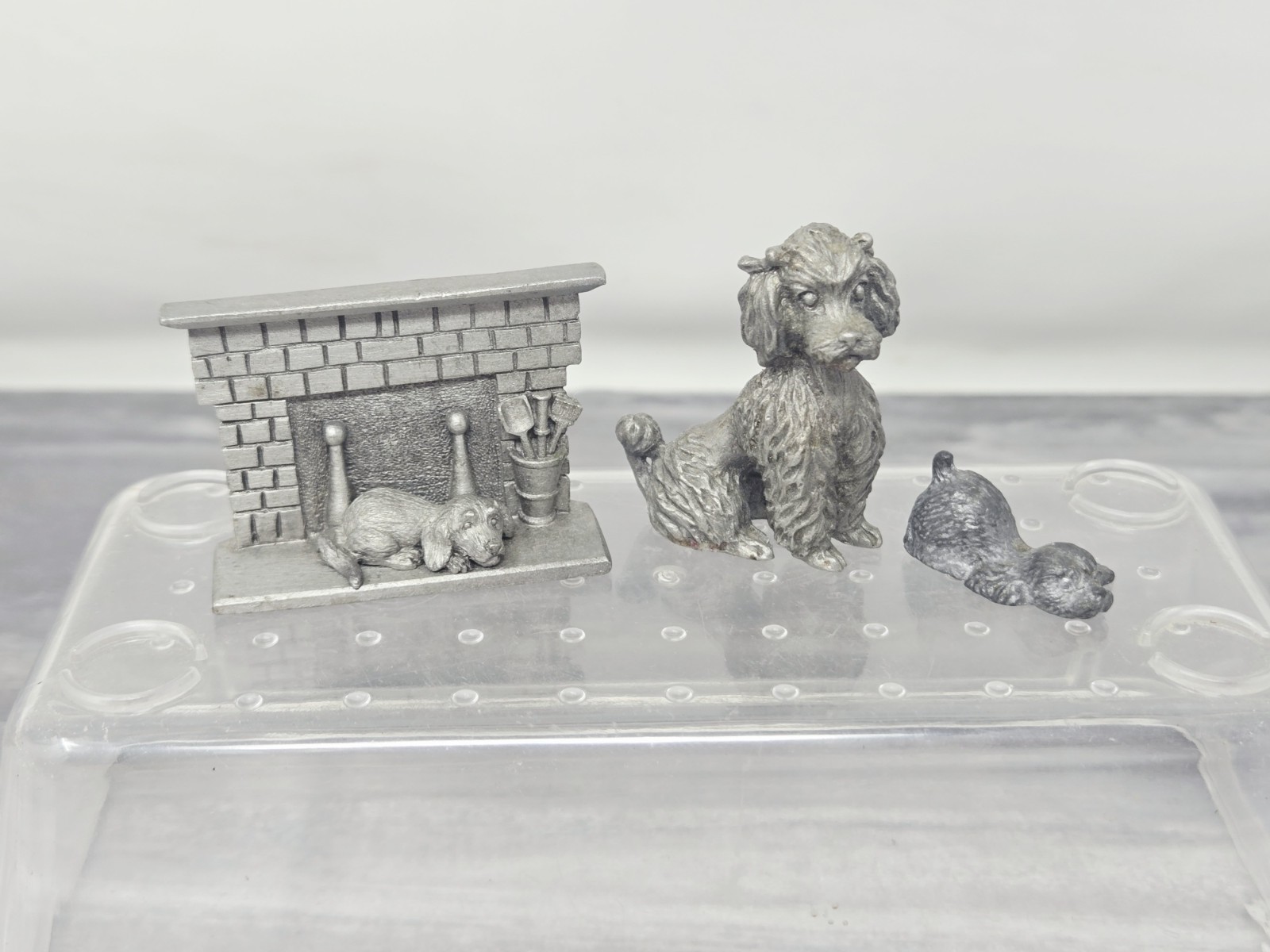 Figurines Miniature Pewter Dogs Lot Spoontiques Poodle Puppy 1988 1996