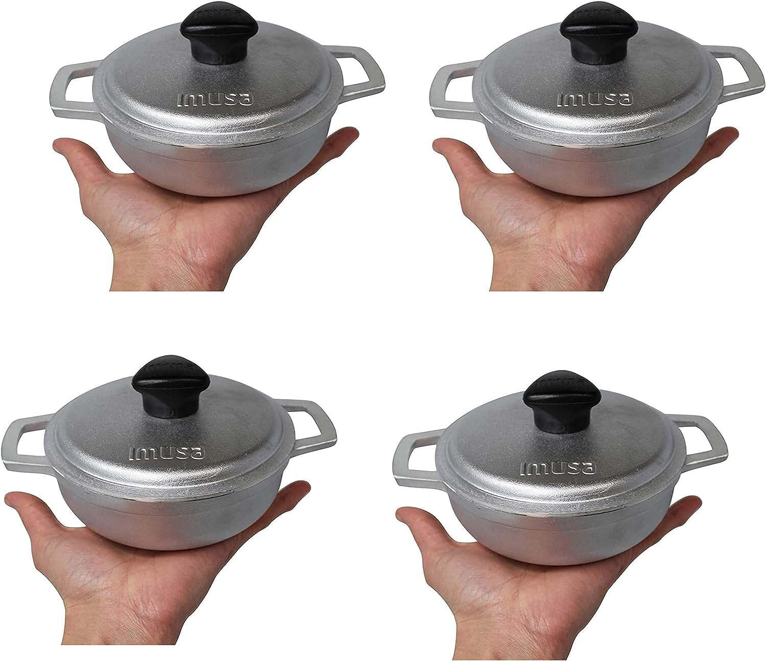 NEW IMUSA USA 4 Piece 0.5Qt Traditional Colombian Mini Calderos (Dutch Oven) NEW IMUSA USA 4 Piece 0.5Qt Traditional Colombian Mini Calderos (Dutch Oven)