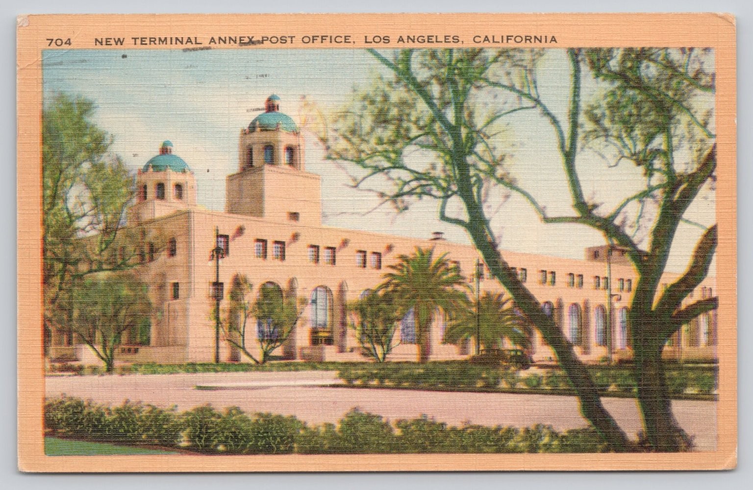 1943 Los Angeles Terminal Annex Post Office Linen Postcard 1943 Los Angeles Terminal Annex Post Office Linen Postcard