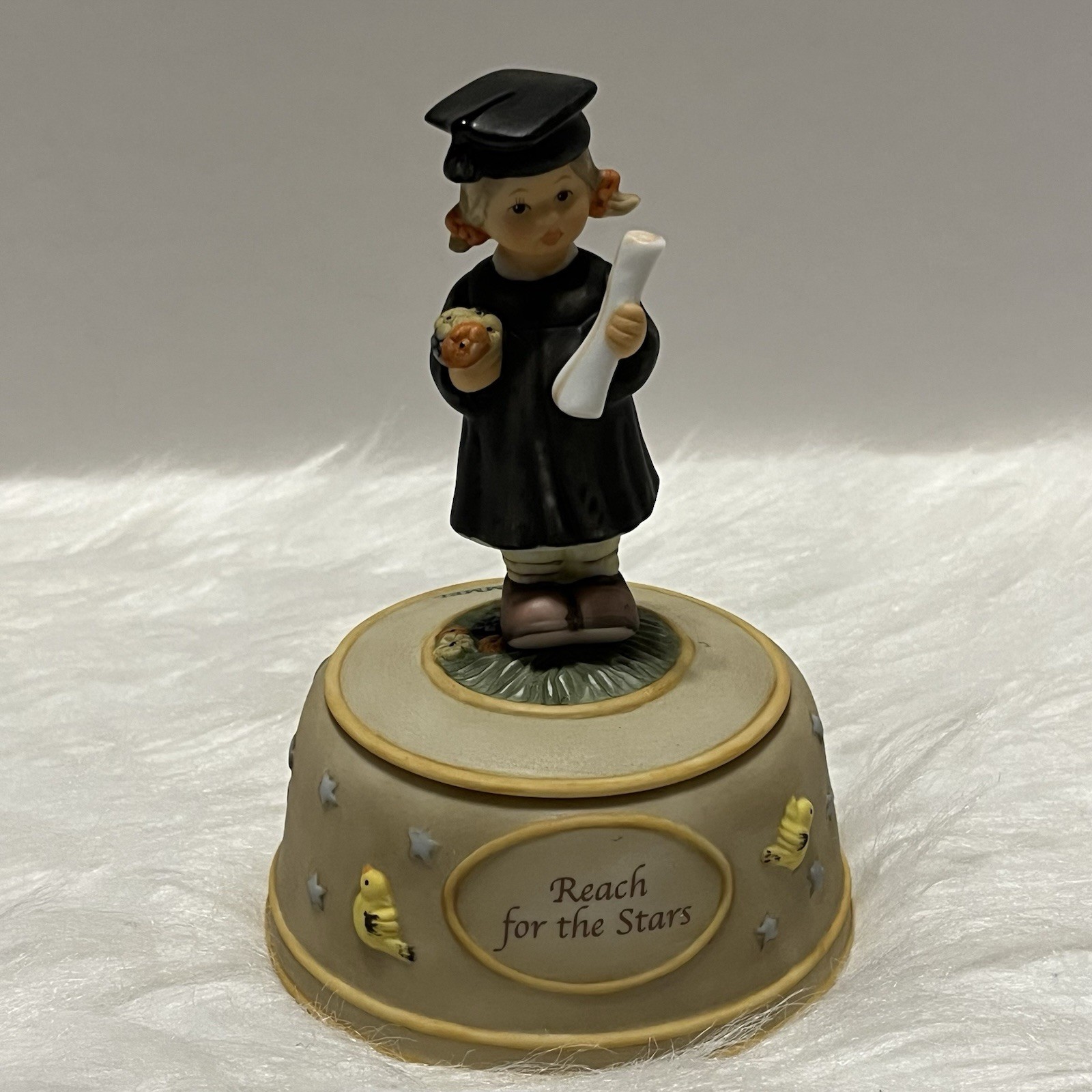 Goebel Berta Hummel Graduation Wish Music Box Figure 2003 Certificate Included Goebel Berta Hummel Graduation Wish Music Box Figure 2003 Certificate Included