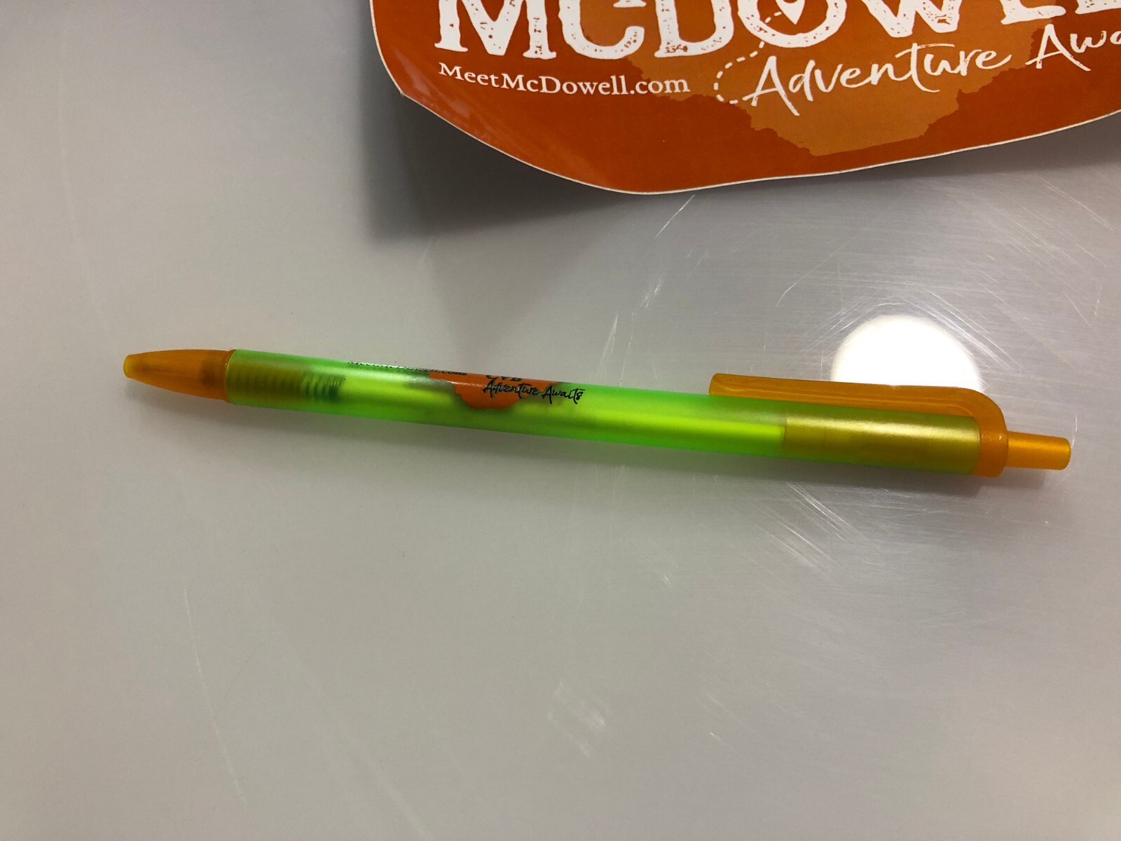 Collectable McDowell County WV CVB Pen, Adventure Awaits, super rare, 51st state