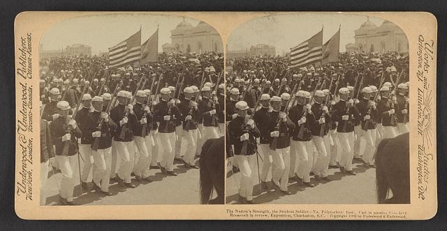 Virginia Polytechnic Institute Cadets Student Soldiers 1910s Parade Flag