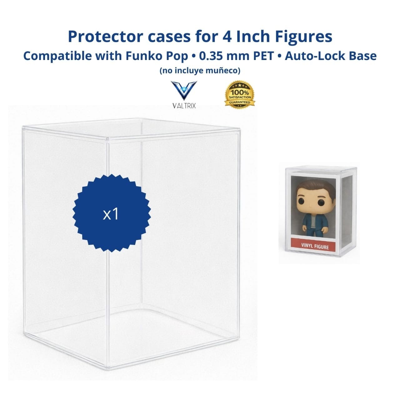 Lot 5 10 20 30 50 60 100 Clear 4” Vinyl Figure Protector Case Compatible W/Funko