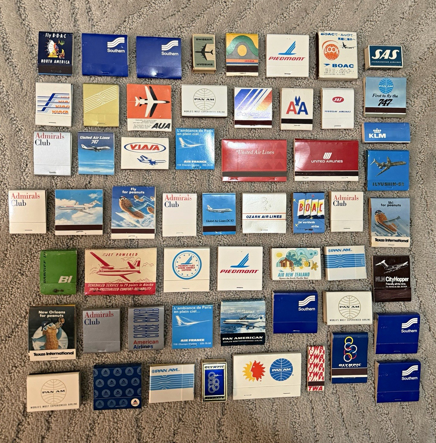 Vintage Airline Advetising Matchbooks & Matchbox Lot Aviation Collectible Vintage Airline Advetising Matchbooks & Matchbox Lot Aviation Collectible