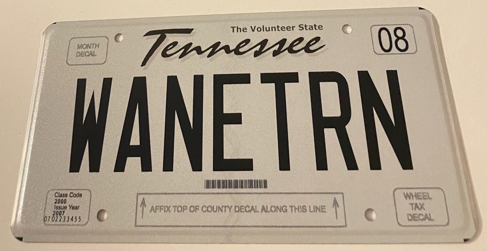 WANETRN Vanity License Plate Wayne Train Wayne Hancock King Of Juke Joint Swing