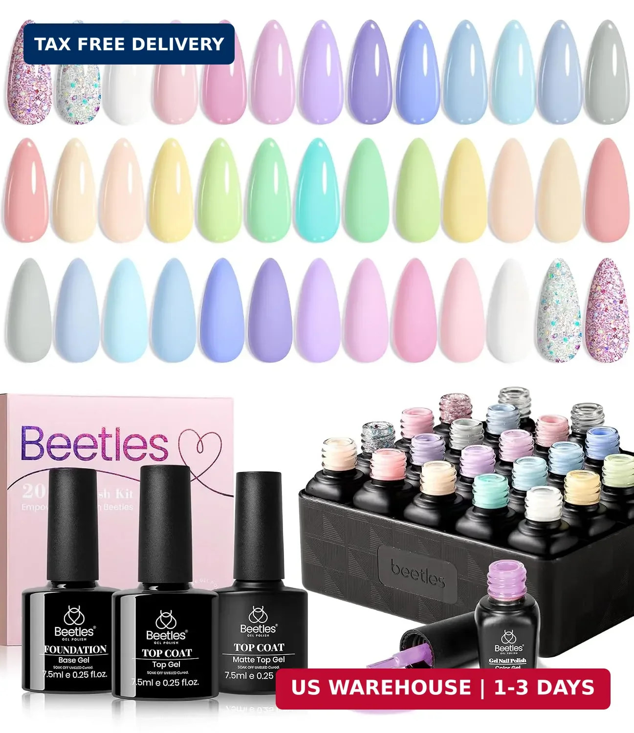Beetles Gel Nail Polish Set with Base Glossy Matte Top Coat Macaron Gel Beetles Gel Nail Polish Set with Base Glossy Matte Top Coat Macaron Gel